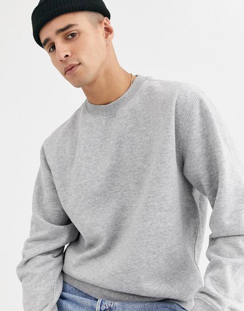 Sudadera Extragrande En Gris Albin De Weekday