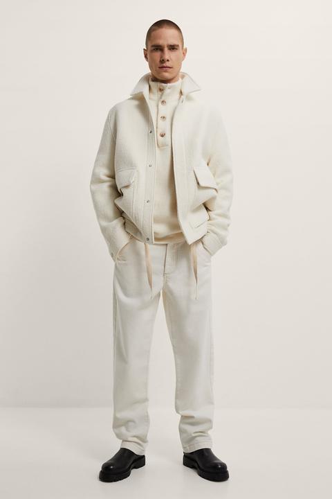 Veste Worker Contenant De La Laine