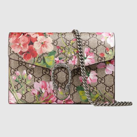 Minibolso Dionysus Con Estampado Blooms Y Cadena
