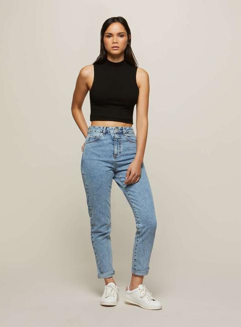 Embellished Mom Jeans - Jeans - Clothing