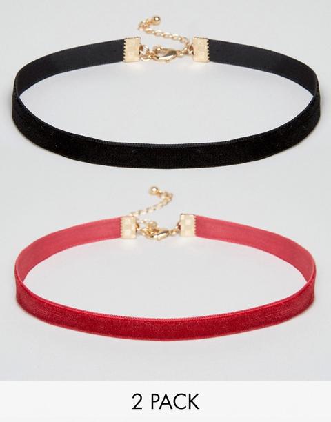 Pack De 2 Collares Estilo Gargantilla De Terciopelo De Asos