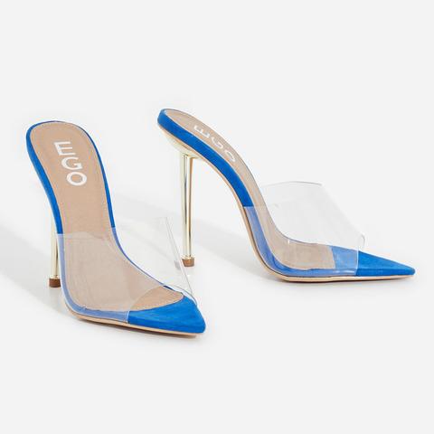 Blue perspex hot sale heels