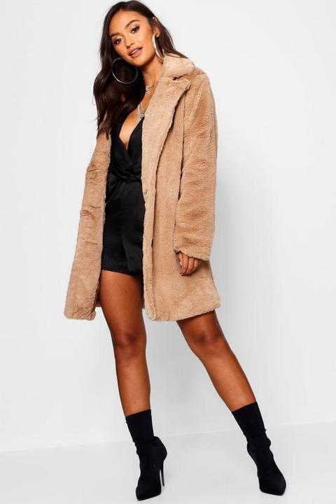 petite brown fur coat