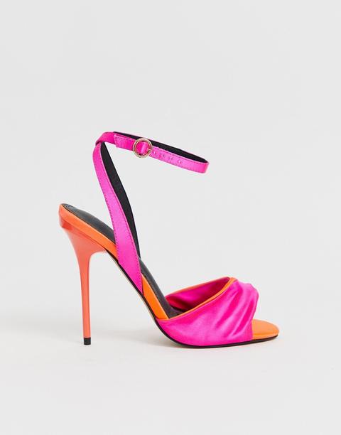 neon heeled sandals