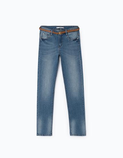 Slim Fit Jeans With Belt