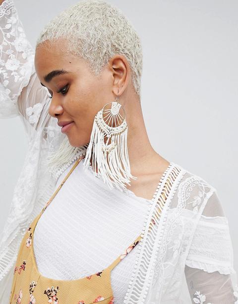 Pendientes De Tendencia Estilo Atrapasueños Tejidos De Macramé De Asos Design