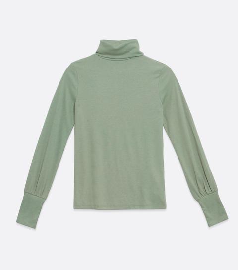 Olive Roll Neck Top New Look