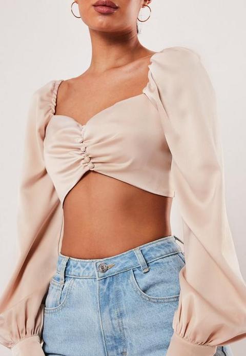 satin milkmaid top