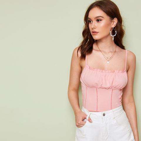 Solid Crop Cami Top