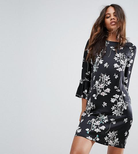 Vero Moda Tall - Daisy - Blumenkleid - Schwarz
