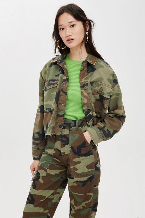 Petite Camouflage Shacket