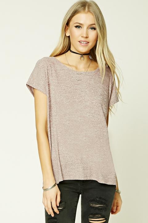 Boxy Marled Knit Top