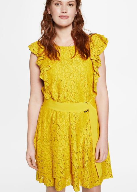 Vestido Encaje Cinturón