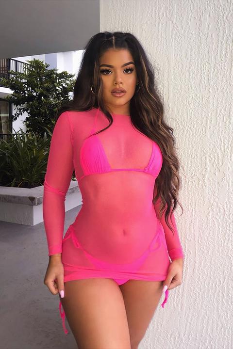 Brighter Than You Think Bikini Set - Neon Pink