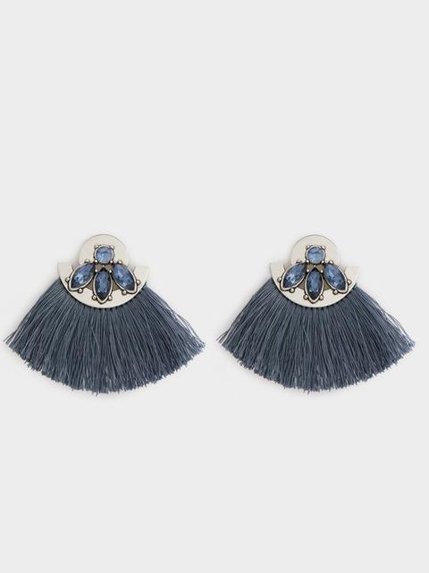 Pendientes Flecos Blue Ink