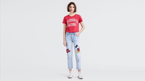 "levi’s® X Mickey Mouse 501® Crop Jeans"