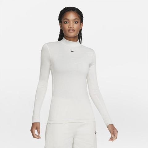 Nike Sportswear Women's Long-sleeve Mock-neck Top - Cream