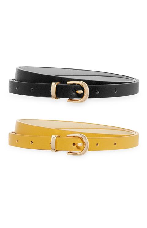 Black And Yellow 2pk Small Belts