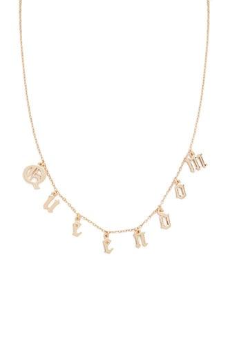 Forever 21 Queendom Charm Lariat Choker , Gold
