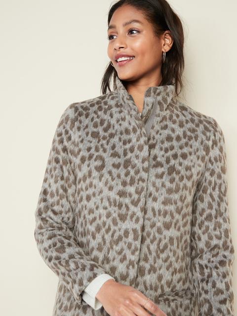 old navy leopard coat