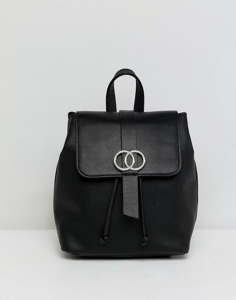 Asos Design - Mini Sac À Dos Détail Double Cercle - Noir