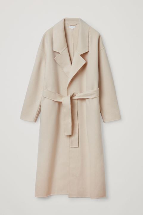 Wool Mix Relaxed Belted Coat