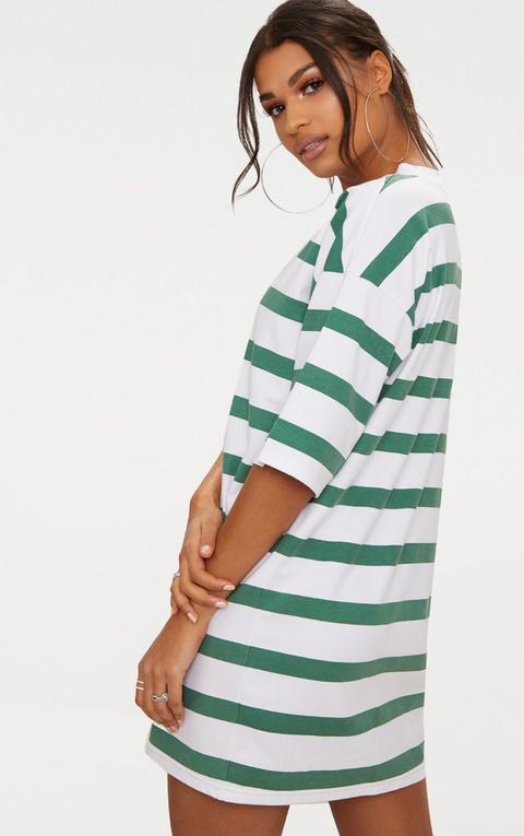 green striped shirt dress