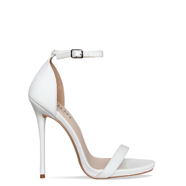 Selma White Patent Barely There 