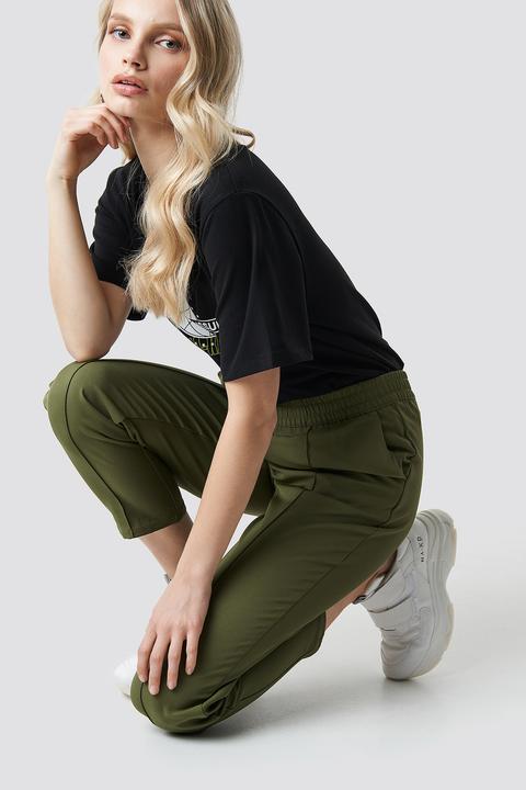 Na-kd Elastic Waist Seamline Pants - Green