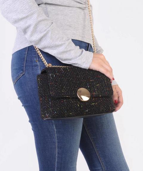 Bolso Con Botón Dorado