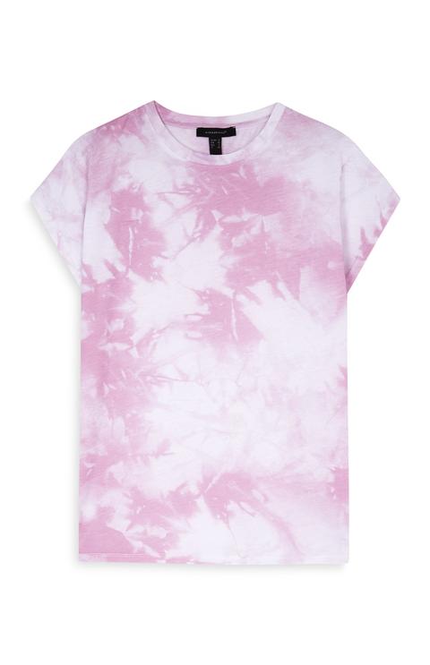 Camiseta Rosa Efecto «tie-dye»