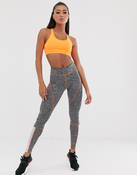 Leggings Con Detalle De Costuras En Contraste De Asos 4505