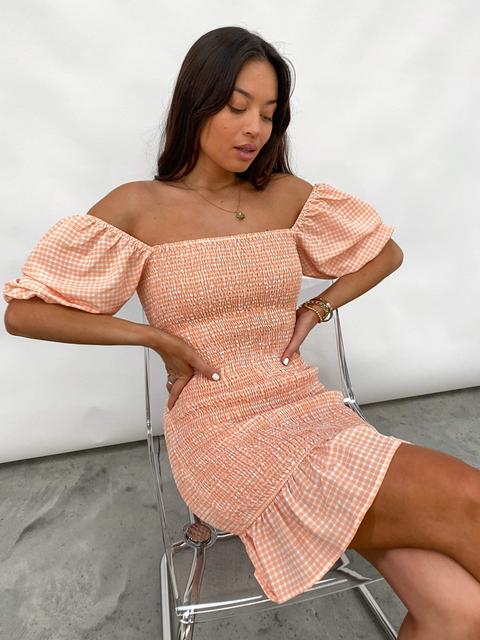 Libby Mini Shirred Dress