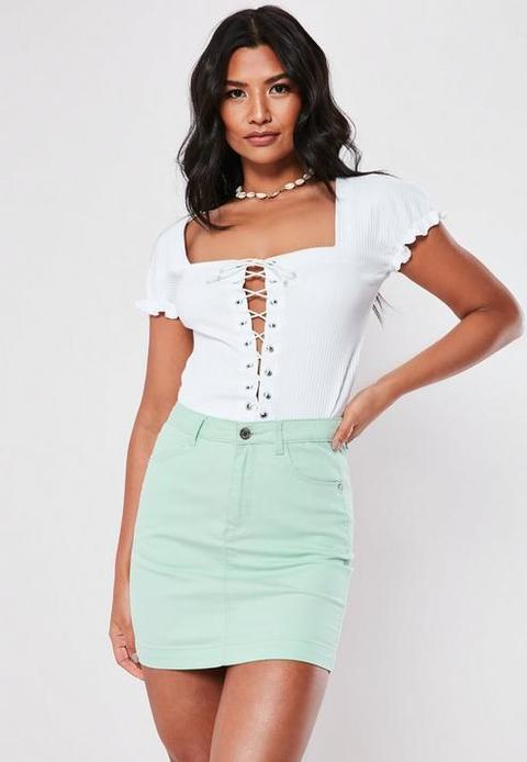 mint mini skirt