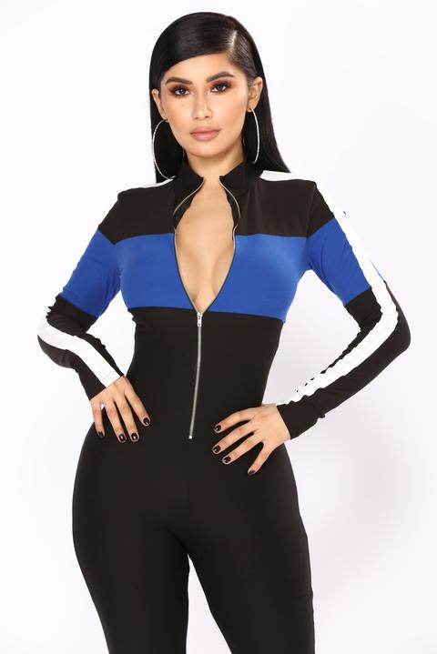 fashion nova blue jumpsuit