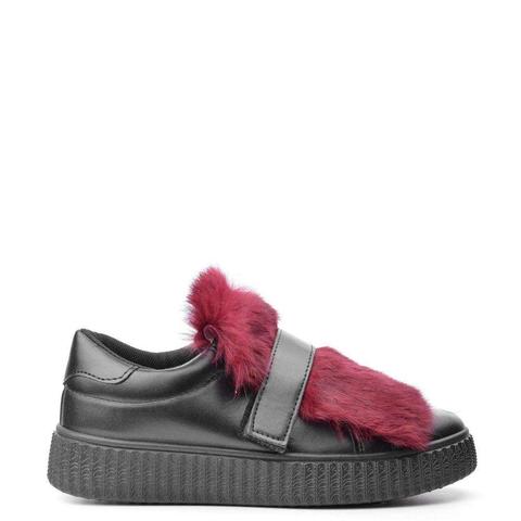 Nancy - Burgundy Fur Creepers