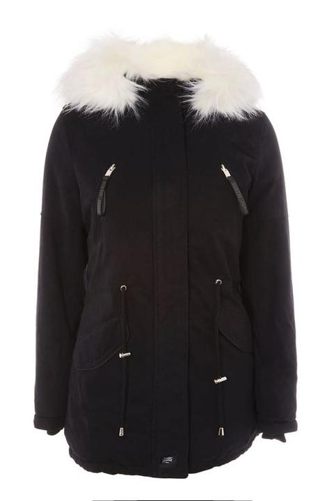 Faux Fur Parka Coat By Sixth June