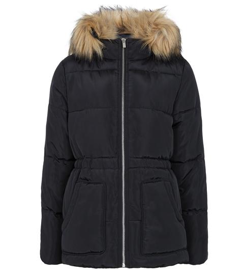 new look girls black coat