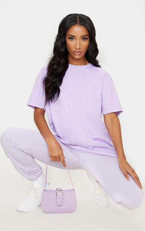 Lilac Washed Oversized T Shirt