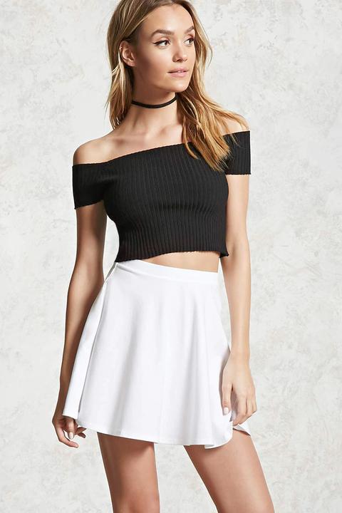 Stretch-knit Flared Skirt