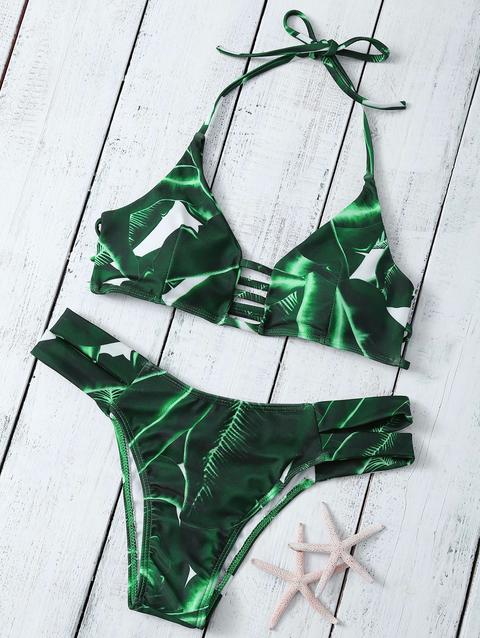 Green Fasciatus Set Bikini