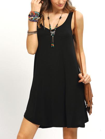 Vestido Tank Suelto Negro
