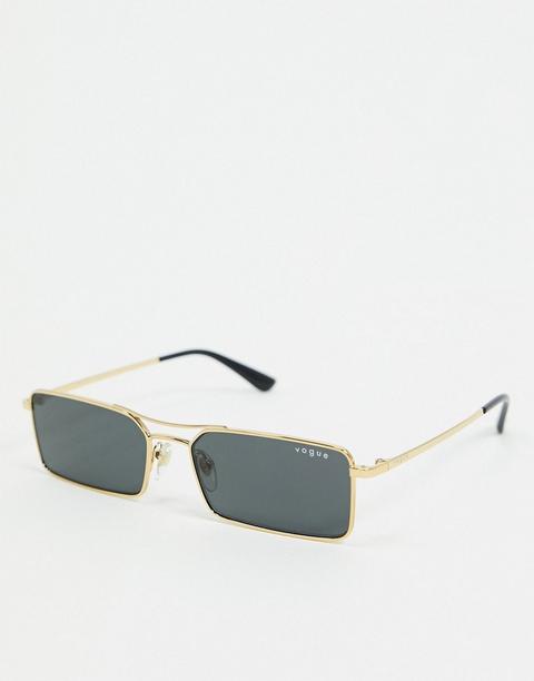 Vogue Rectangle Sunglasses In Gold 0vo4106sm