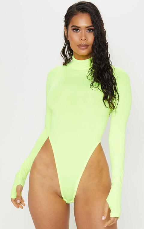 neon long sleeve bodysuit