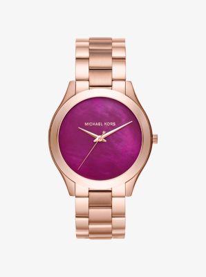 Reloj Runway Fino En Tono Dorado Rosa