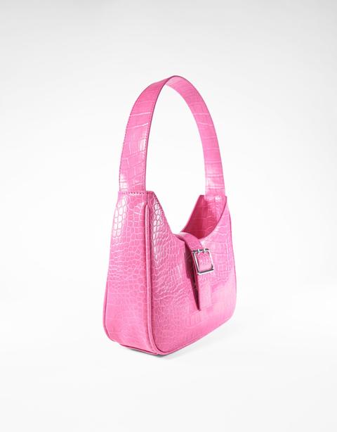 Bolso Hebilla Efecto Cocodrilo