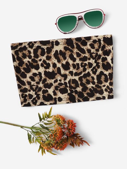 Top Bandeau Corta Con Estampado De Leopardo Cazador