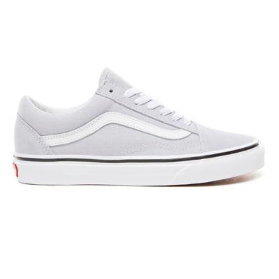 gray dawn true white old skool vans