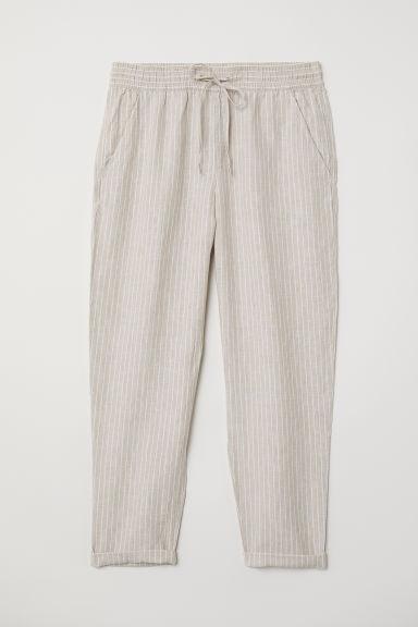 H & M - Joggers De Lino - Beis