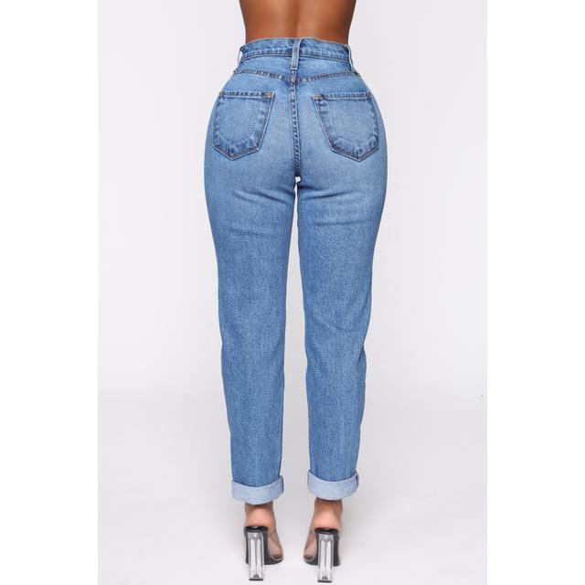 Affair Of The Heart Mom Jeans - Medium Blue Wash, Fashion Nova, Jeans